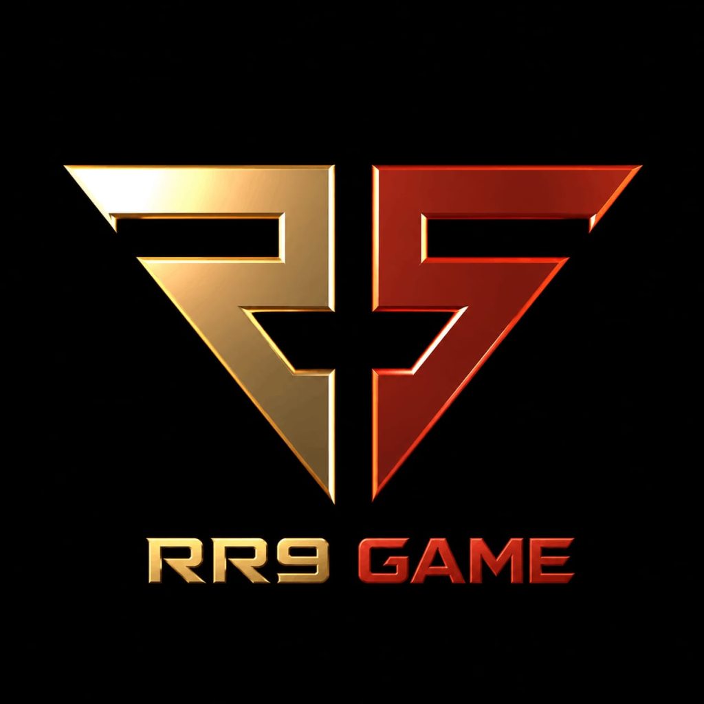 RR9 APK latest version displayed on an Android smartphone with a modern gaming interface