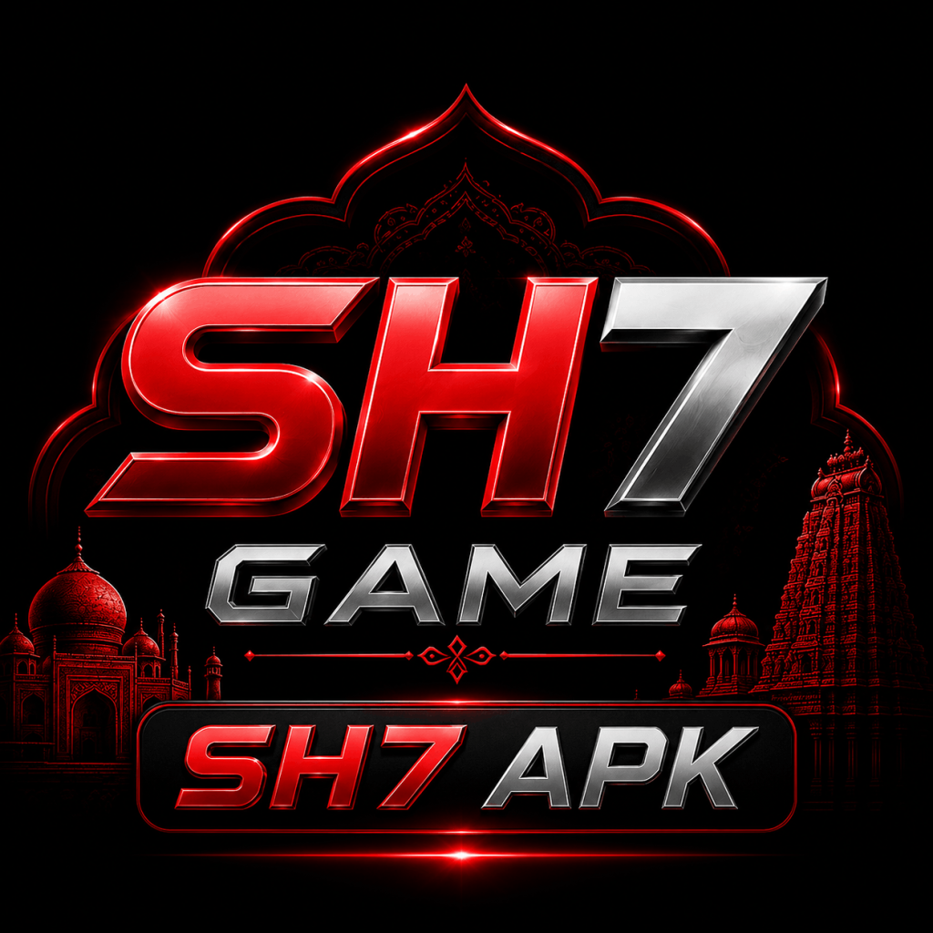 SH7 APK latest version displayed on an Android smartphone with a modern gaming interface